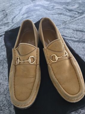 Gucci Women's Suede Horsebit Loafers